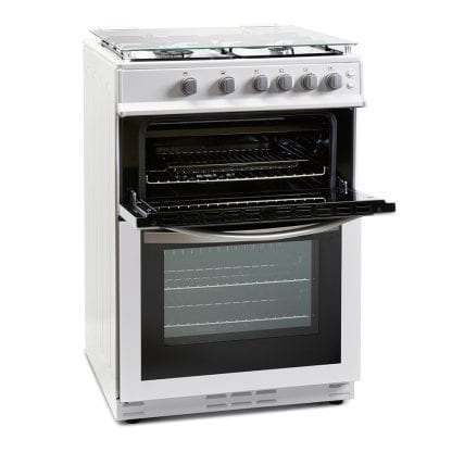 Montpellier MDG600LW - 60cm Single Cavity Gas Cooker - White-2179
