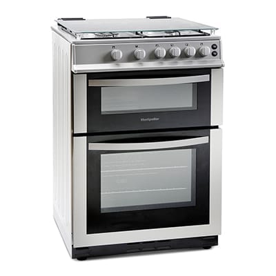 Montpellier MDG600LS - 60cm Single Cavity Gas Cooker - Silver-0