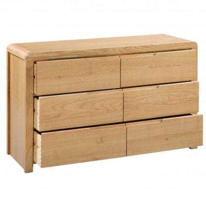 Curve 6 Drawer Wide Chest -