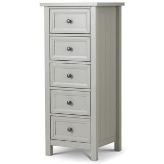 Maine-5-Drawer-Tall-Chest---Dove-Grey