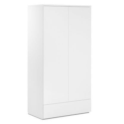 Monaco 2 Door Combination Wardrobe - White High Gloss