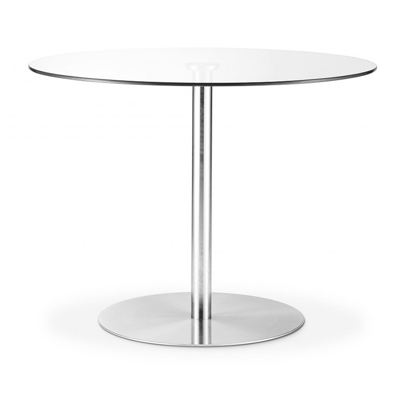 Milan Round Glass Pedestal Table 100cm, Round Dining Table 100cm Diameter