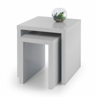Metro High Gloss Nest of Tables - Grey (JB)