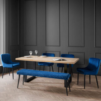 berwick-dining-table-1-luxe-blue-bench-4-luxe-blue-chairs-roomset