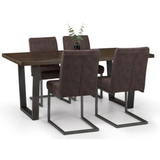 brooklyn-dark-oak-dining-table-set-4-chairs