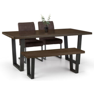 brooklyn-dark-oak-dining-table-bench-2-chairs