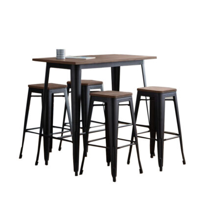 Grafton Bar Table & 4 Grafton Backless Bar Stools