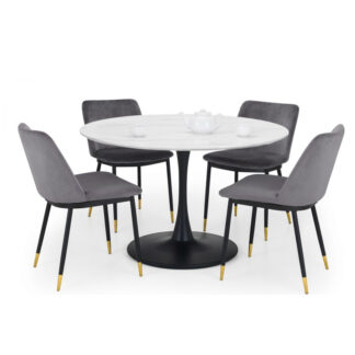 Holland & Delaunay 4 Seater Grey Dining Set