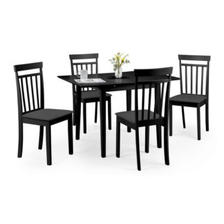 Rufford & Coast 4 Seater Black Dining Set