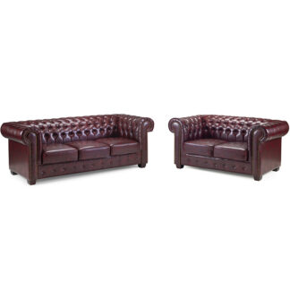 Chesterfield Sofa Oxblood Red 32 Set (1)