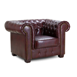 Chesterfield Sofa Oxblood Red Armchair (1)