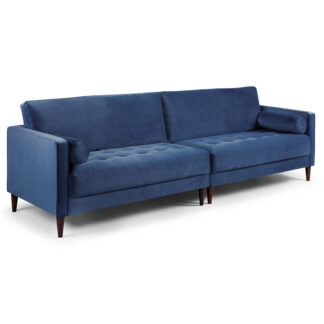 Harper Sofa Plush Blue 4 Seater