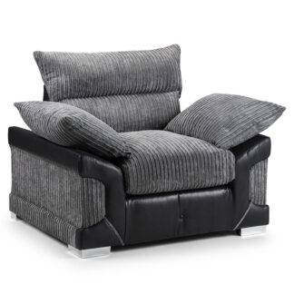 Logan Sofa Black_Grey Armchair