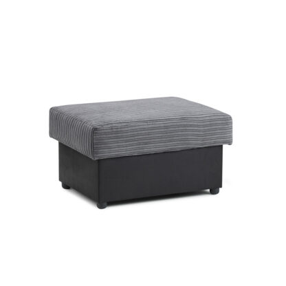 Logan Sofa Black_Grey Footstool