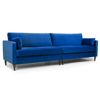 Munich Sofa Plush Blue 4 Seater
