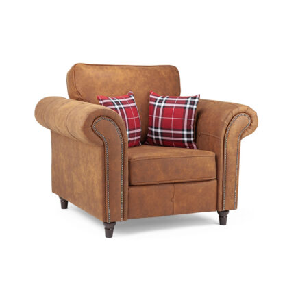 Oakland Sofa Tan Armchair