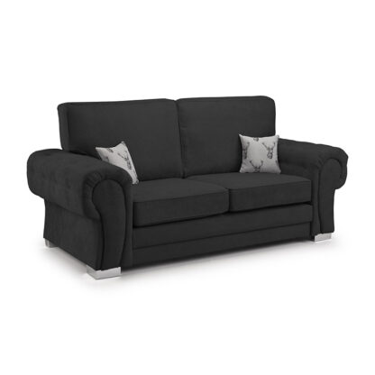 Verona Fullback Sofa Black 3 Seater