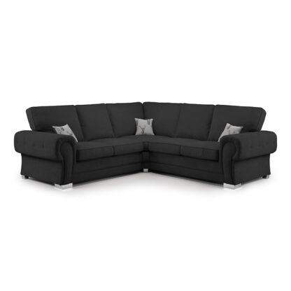 Verona Fullback Sofa Black Large Corner