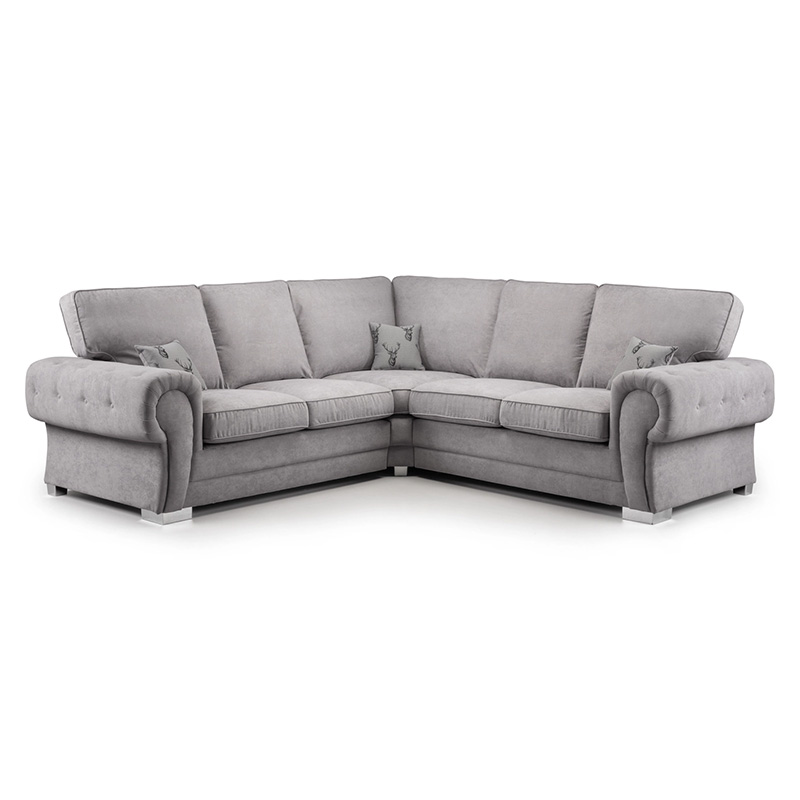 Grey full deals back corner sofa