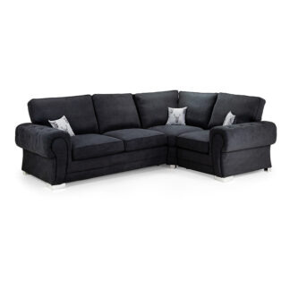 Verona Fullback Sofabed Black Right Hand Facing Corner