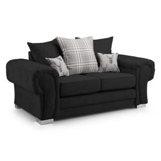 Verona Scatterback Sofa Black 2 Seater