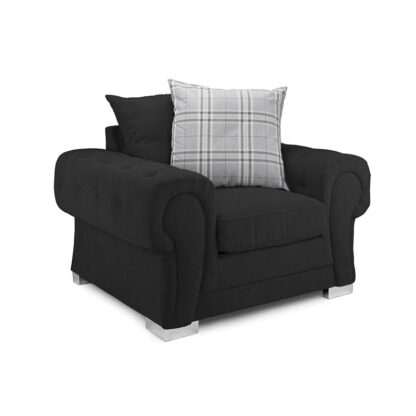 Verona Scatterback Sofa Black Armchair