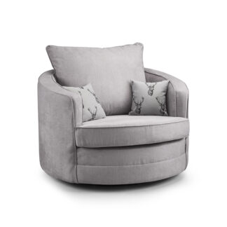 Verona Scatterback Sofa Grey Swivel Chair