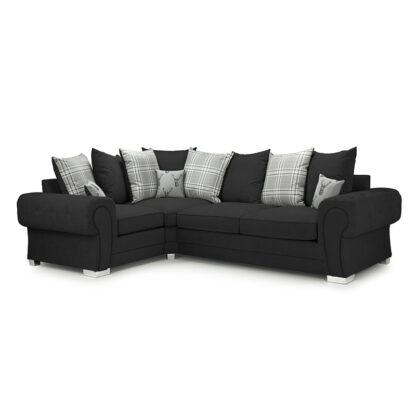 Verona Scatterback Sofabed Black Left Hand Facing Corner