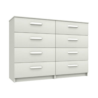 Arran 4 Drawer Double Chest White Gloss