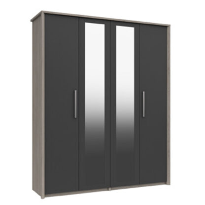 Arundel Tall 4 Door Robe with 2 Mirrors