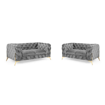 Chelsea Chesterfield Sofa Grey 3 + 2 set