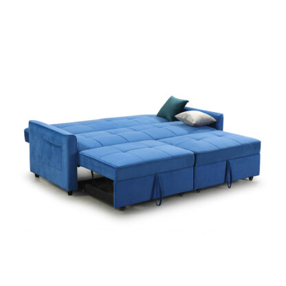 Elegance Sofabed Plush blue Bed
