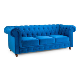 Kensington Sofa Plush Blue 3 Seater
