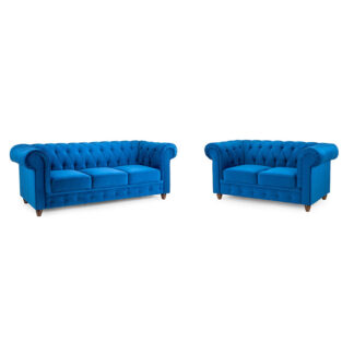 Kensington Sofa Plush Blue 3+2 Set