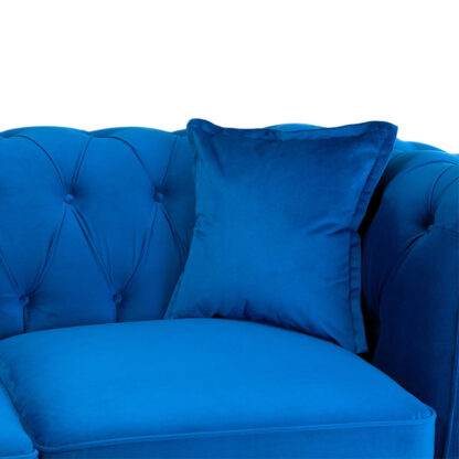 Kensington Sofa Plush Blue Fabric