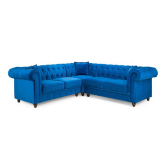 Kensington Sofa Plush Blue Large Corner
