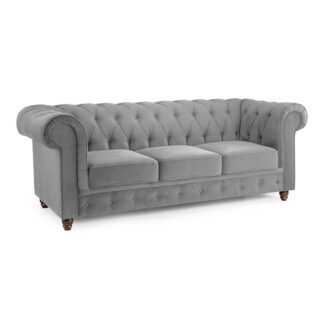 Kensington Sofa Plush Grey 3 Seater