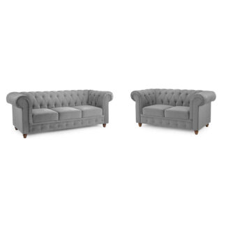 Kensington Sofa Plush Grey 3+2 Set