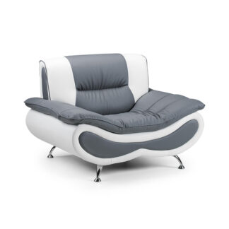 Napoli Sofa Grey White Armchair