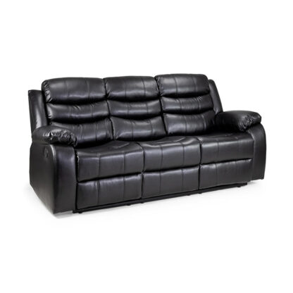 Vista Recliner Sofa Black 3 seater