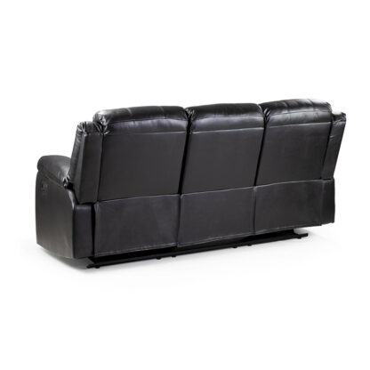 Vista Recliner Sofa Black 3 seater back